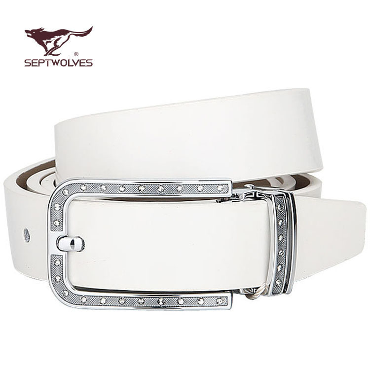 free ship super discount SEPTWOLVES women's strap genuine leather fashion belt cowhide all-match pin buckle 8156000