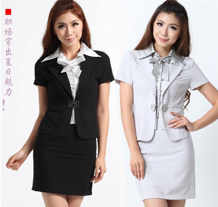 free ship! wholesale&retail, fashion OL skirt suits,professional women's suit,formal wear/gown,blazers+skirts,FAKE THREE-PIECE