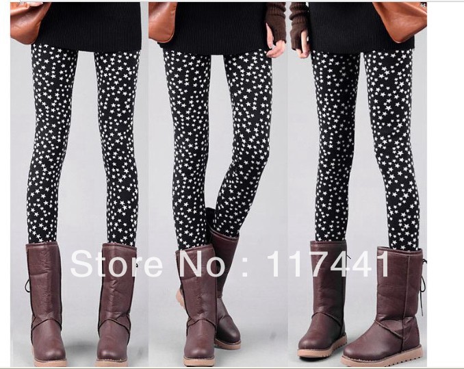 Free shiping fashion women leggings pants stockings add villi winter warm leather