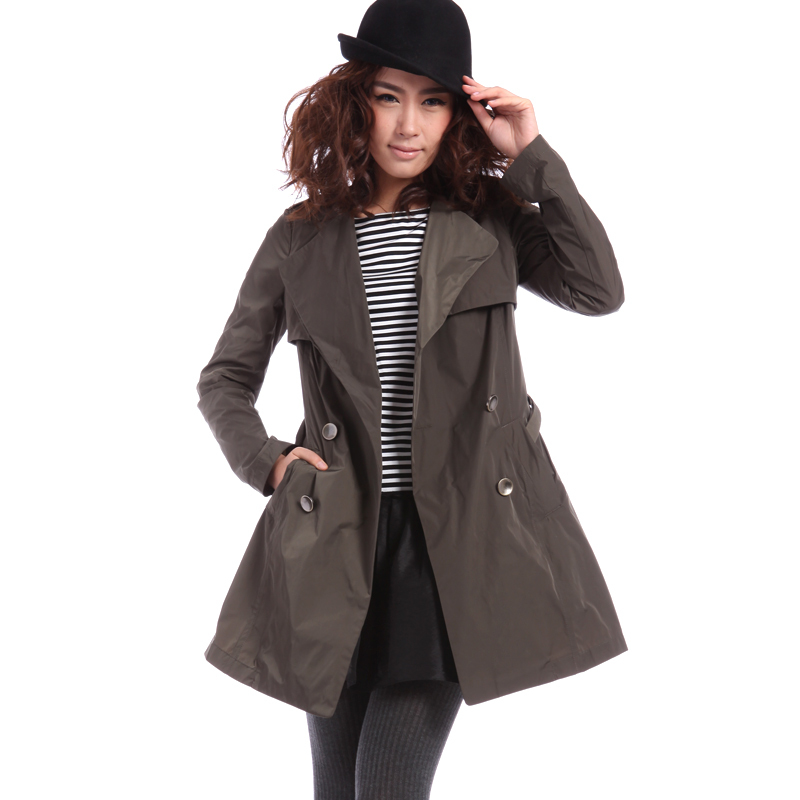 Free  shiping  hot Autumn fashion normic double breasted slim women's trench