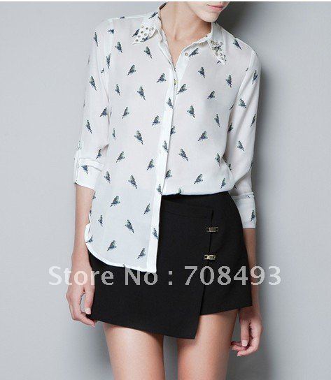 Free shiping new fashion long sleeve shirts women's shirts women casual shirts fashion long sleeve blouses women blouses 2012