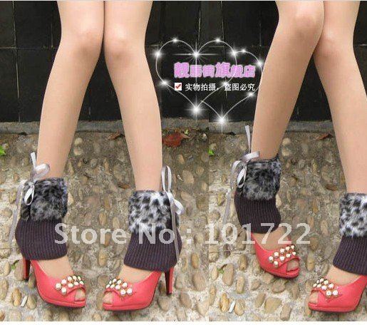 FREE SHIPMENT,Fashion lady's fur legs warmer,winter leg covers,long size,colorful