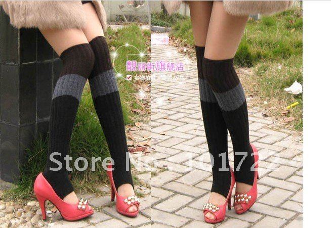 FREE SHIPMENT,Fashion lady's knitting strip leg warmer,leg socks,long and fashion styles,high quality,cheap price