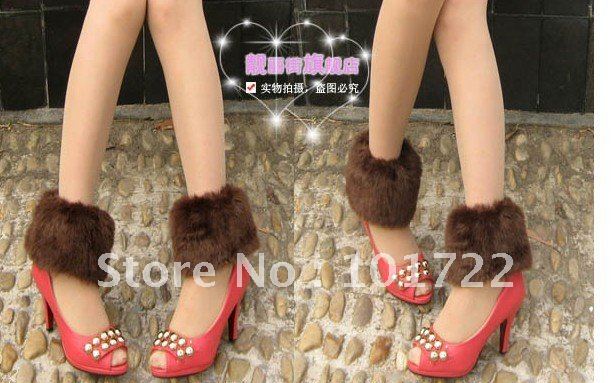 FREE SHIPMENT,fashion winter fur leg warmers,short fur size ,lady's leg covers,different colors