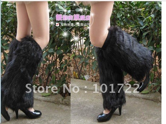 FREE SHIPMENT,fashion winter long fur leg warmers,lady's leg covers,different colors