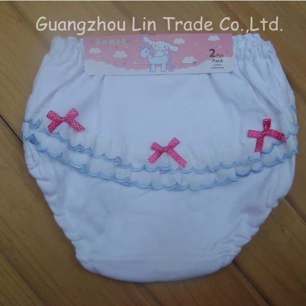 {Free shipment}-{New Arrival} baby underpants, 100% cotton BREAD PANTS with Lacy design, 10pcs/lot, lovely, sweet,