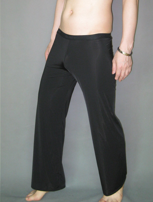 Free shippin 2pcs/lot Male loose trousers viscose trousers yoginis silky ultra-thin transparent 7220