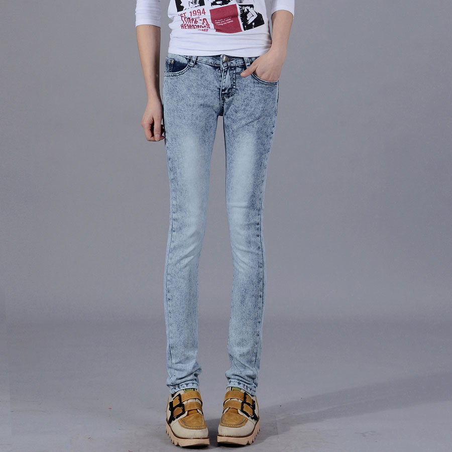 Free shipping 05 - 107 spring light color wearing white pants female pencil pants laciness trousers