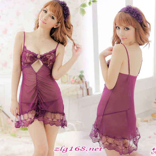 Free shipping-- 0599 sexy nightgown gauze sexy lace sleepwear princess spaghetti strap nightgown short skirt