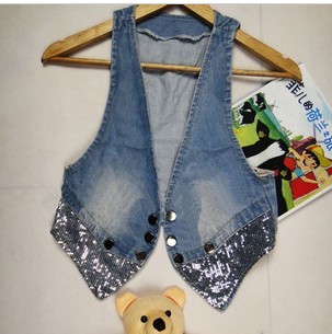 Free shipping 1 2013 spring denim vest ol women's vest women's kaross