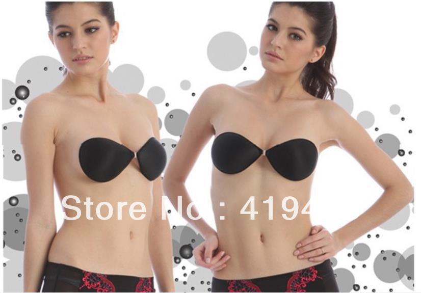 FREE SHIPPING 1 pair Sexy Invisible bra Self-Adhesive Strapless Silicone Breast Form Enhancer Bra Size A B C