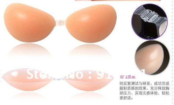 Free shipping~ 1 pair Sexy Invisible Self-Adhesive Strapless Silicone Breast Form Enhancer Bra Size ABCD