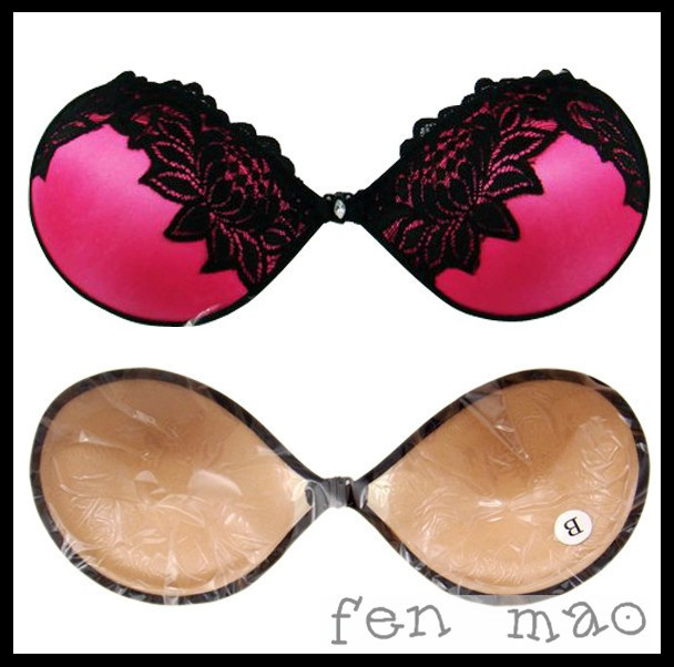 Free shipping 1 pair Sexy Invisible Self-Adhesive Strapless Silicone Breast Form Enhancer Bra Size ABCD Cup