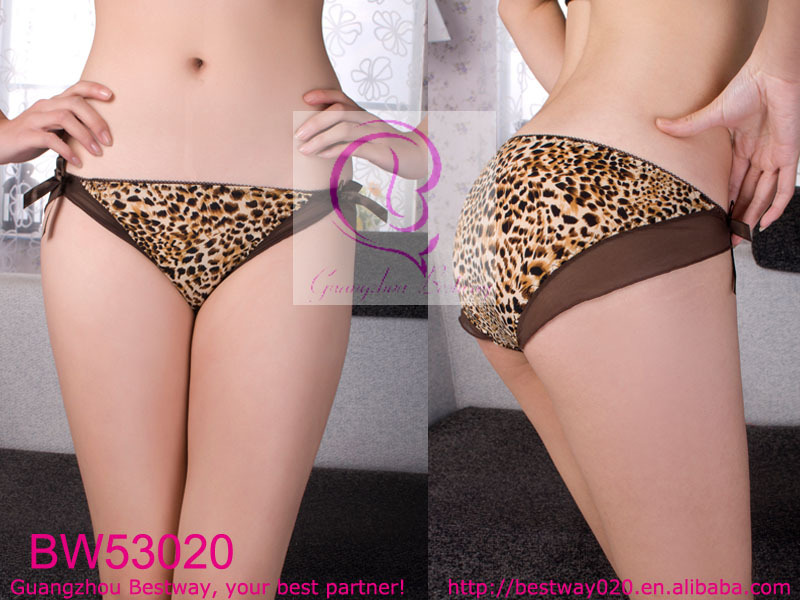 Free shipping 10 pack: ladies sexy stretch bikini  printing leopard string bikini with two sides bows