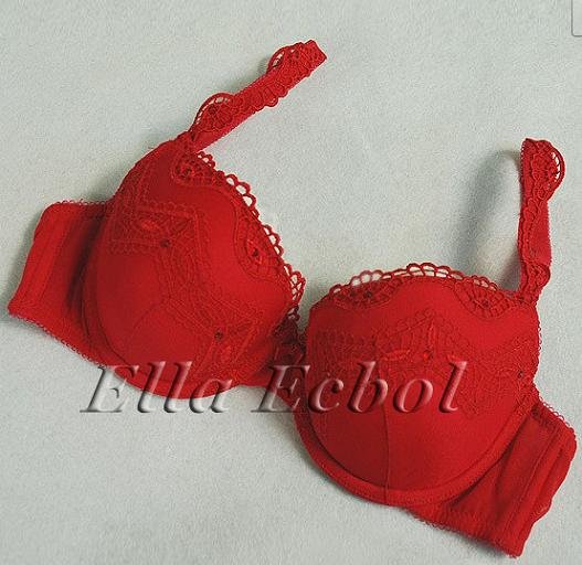 Free Shipping 100% Brand New Angevil Hot Red Bra,Bra Sizes C75,B75