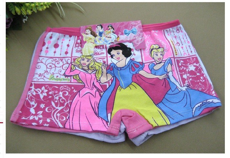 FREE SHIPPING 100% cotton,girls boxer,cute cartoon snow white kids underwear