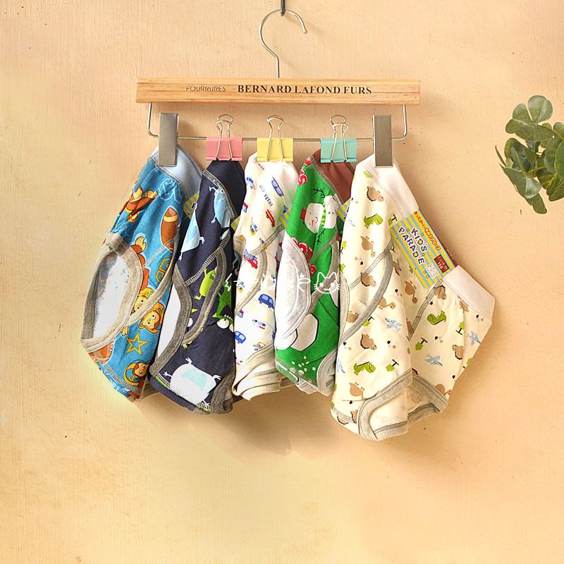 Free shipping 100% cotton male child panties triangle panties 120 - 150 male child a variety of fancy