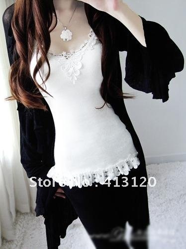 Free Shipping 100% Cotton Sexy Women Lace Intimates Camisloes Tanks Shirts