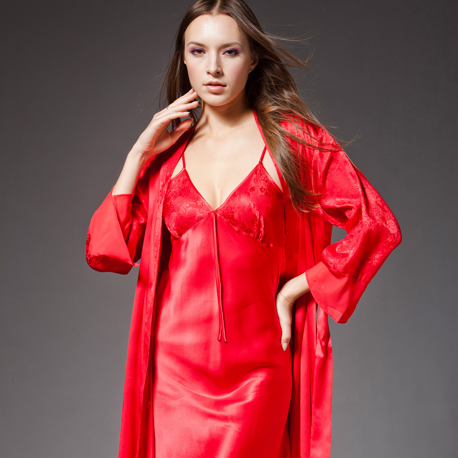 Free shipping 100% silk  Women's theglabellum noble silk sleepwear dress twinset set lounge