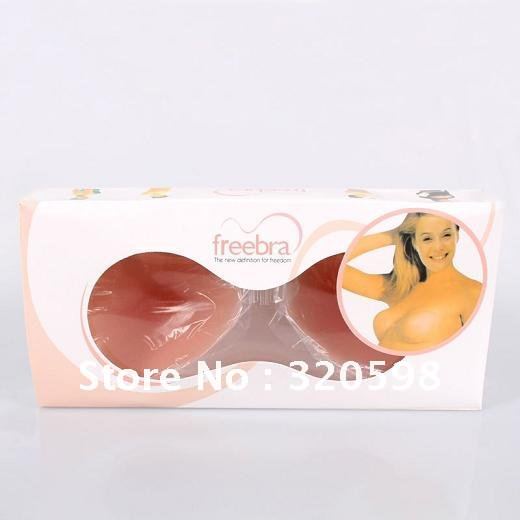 Free Shipping 100pairs/lot FreeBra As Seen On TV Silicone Bra Invisible Bra Nude Magic Bra