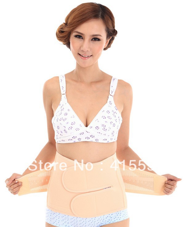 Free Shipping 100pcs/lot Postpartum Abdomen Belt Tummy Trimmer for Women (Light Gray & Beige)