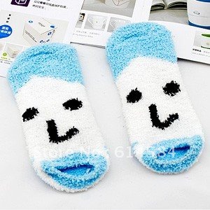 Free shipping,10pairs/lot,casual socks thicken plush Expression warm socks/floor socks/terry socks for women,wholesale Y-S06