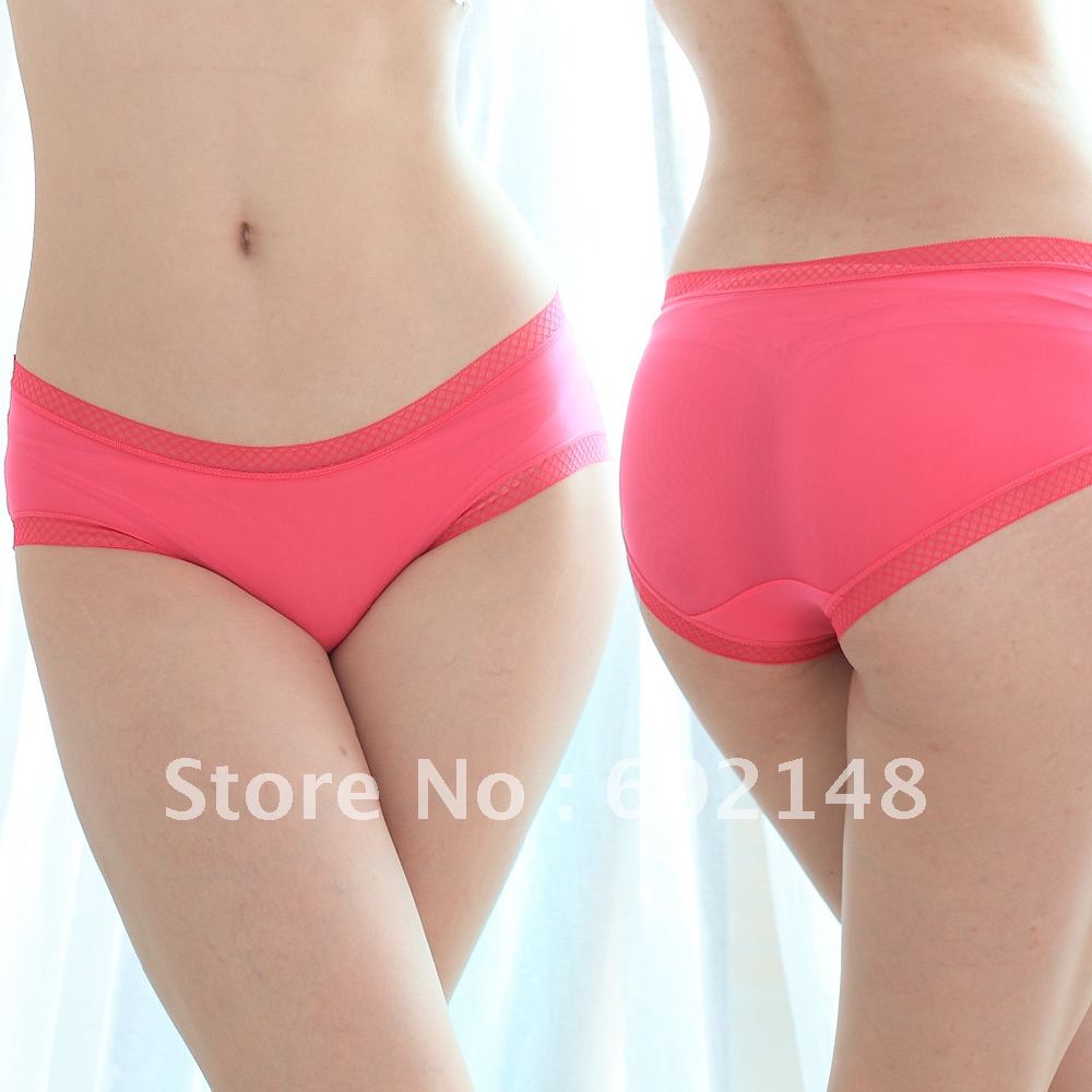 Free shipping 10pcs/lot highest quality  collagen fabric mid waist panty  Women's underwear /Pantie