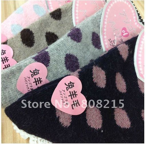 Free shipping 10pcs/lot Rabbit wool socks autumn and winter warm in barrel stocking