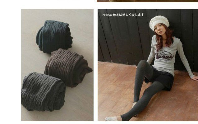 Free shipping 10pcs/lot women cotton fashion all-match color twist stripe jacquard knitting pantyhose