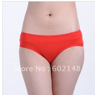 Free shipping 10pcsl/lot modal ultra elastic seamless low-waist solid color sexy women's  briefs