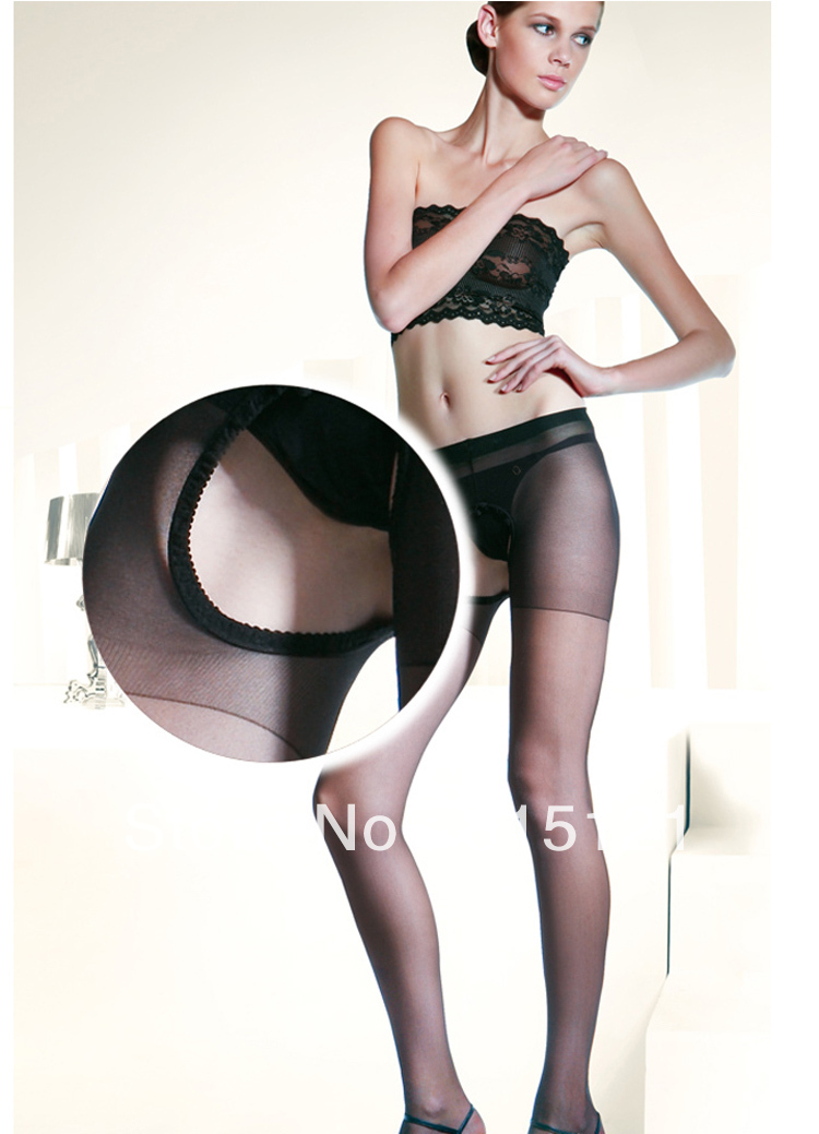 free shipping 10pieces 100% spandex Black silk stockings open sexy silk stockings, off from pantyhose ,  8001