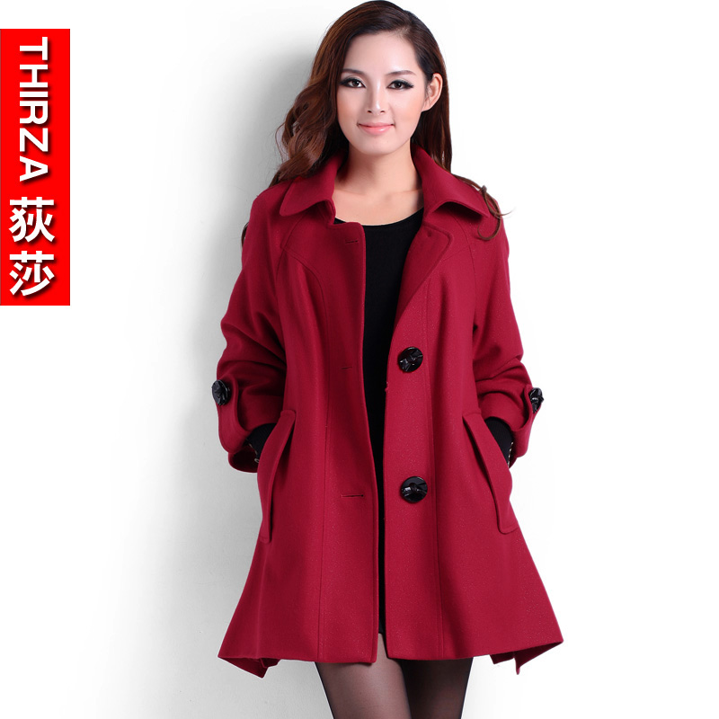 Free shipping 1111 2012 wool plus size trench wool coat outerwear slim Women clothing