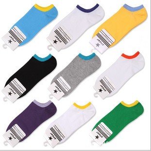 Free shipping/12 pair cotton men or women's Fashion Low Cut socks/multicolour mixed