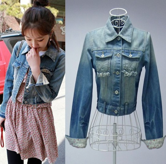 Free Shipping 120 2011 autumn women's all-match denim coat shorts denim coat a9420 wholesale