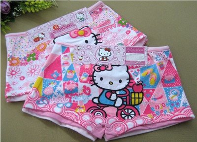 Free shipping /12pcs/ foreign cartoon children underwear /kitty cat girl Cotton Boxer Shorts / pants/115