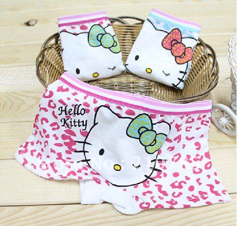 free shipping,12pcs/lot 2012 new 100% cotton cartoon cat children underwear,children's briefs & Boxers