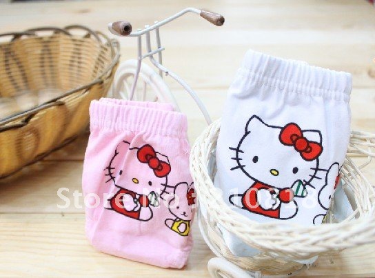 Free Shipping 12pcs/lot cartoon animation cat pattern girls / boys 100% cotton underwear, children's briefs & boxer shorts