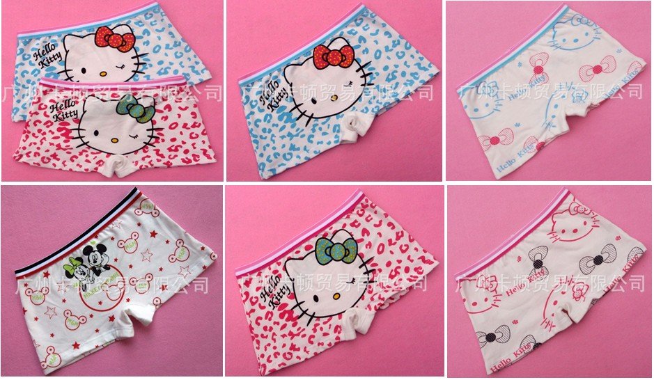 Free shipping 12pcs/lot children girl's underwear,kid's underwear,cartoon inner short pants,cartoon underwear,girl's underwear