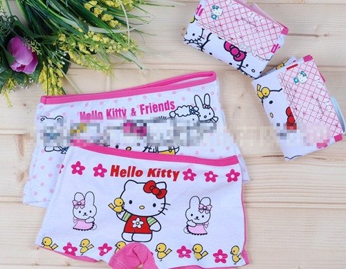 Free shipping / 12pcs / lot / Children s underwear / cartoon briefs /2012 Hello Kitty children's underwear/D-96-255