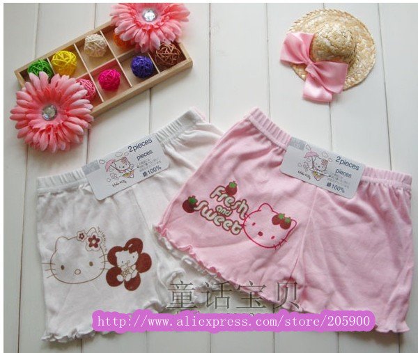 Free shipping /12pcs/lot/ children's underwear /hello Kitty flower shorts/D-95-298