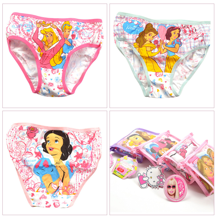 Free shipping!12pcs/lot,Girls Underwears 5-12vyrs kids briefs underwears,cartoon design,many designs