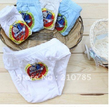 free shipping,12pcs/lot sundress 100% cotton locomotive cartoon children underwear,children's briefs,children's bread pants