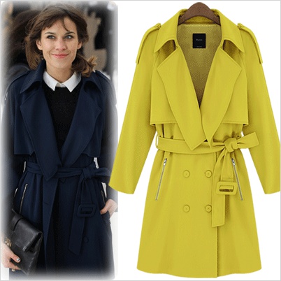 Free Shipping 13 spring nibbuns fashion fashionable casual all-match loose slim waist trench LDX