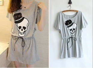 Free Shipping 1pc/lot women skull dress punk fashion dresses