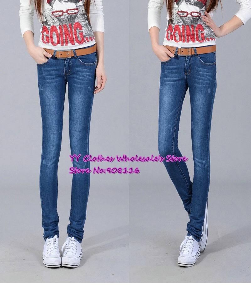 Free shipping,1pcs/lot,2013 Korean Women's Skinny Pencil Jeans Slim Fit Long Pants Leggings Trousers,26-31,X2818