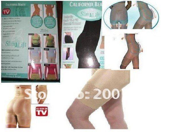 Free Shipping 1pcs Wholesale Beige and black Slim n lift/Slim Pants Body Shaper