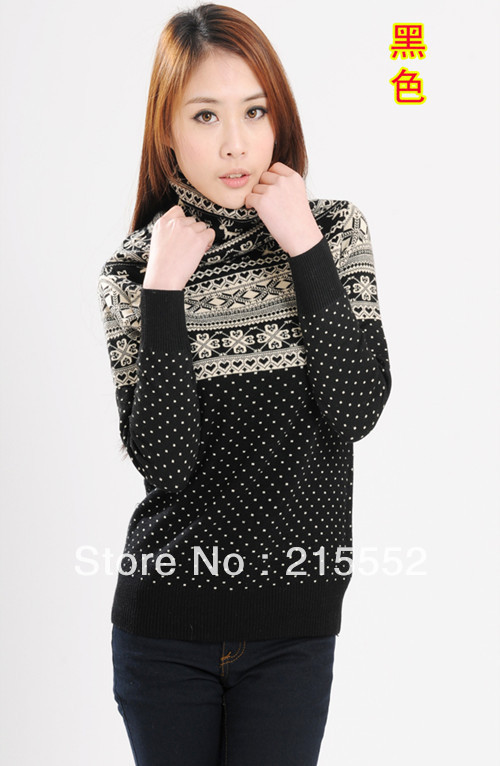 Free shipping  1pieces 100% cotton  long-sleeve sweaters women sweater pullovers