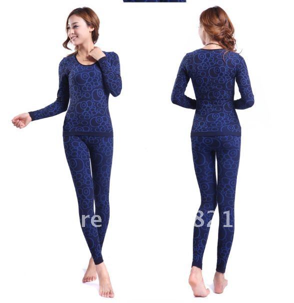 Free shipping 1set/lot 100% cotton bodybuilding Ultra Thin women's  thermal underwear/wylie coat