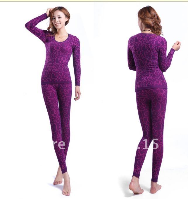 Free shipping 1set/lot 100% cotton   bodybuilding Ultra Thin women's  thermal wear