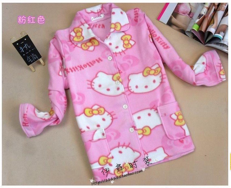 Free shipping! 2 in 1 new cute hello kitty pajamas,women pajamas,hello kitty sleep sets,5 colors, L XL XXL,wholesale 10 sets/lot